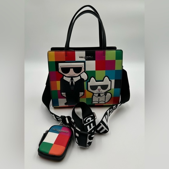 1708- Karl Lagerfeld Paris Multi Combo Crossbody Bag NWT - Picture 11 of 14